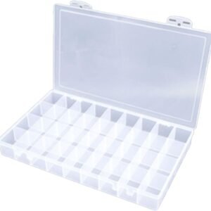 oem/odm feadily 1pcs 36 grids large plastic organizer box with dividers, compartment organizer box for nail accessories/screw/sewing arts and oil paint, bead storage containers 14.9" x 9.2" x 1.9" (clear) wholesale supplier & factory