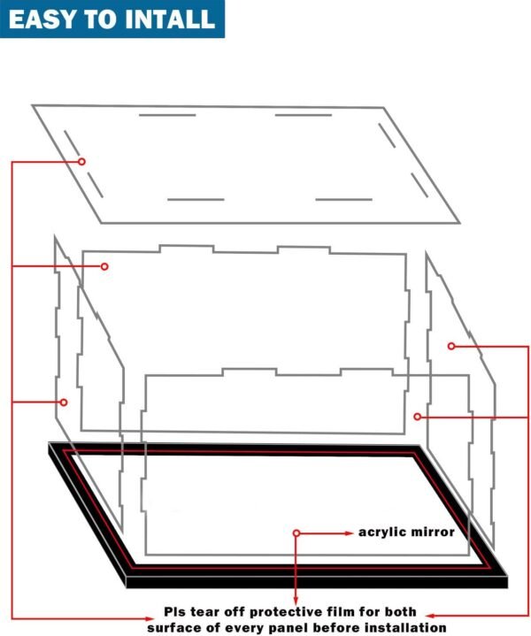 oem/odm clear hat display case acrylic baseball cap holder stand transparent hat storage box dustproof square uv protection cabinet with carbon fiber skin base and removable mirror base wholesale supplier & factory