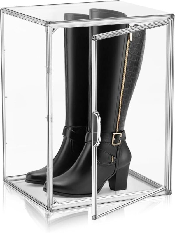 oem/odm xx-large tall boot storage box, large acrylic shoe box, sneaker shoe display case for collectibles clear plastic stackable handbag purse organizer with lids wholesale supplier & factory