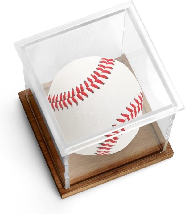 oem/odm acrylic display case for baseball clear acrylic display stand holder uv protection dust-proof memorabilia display case (1 baseball) wholesale supplier & factory