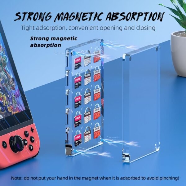 oem/odm 15 slot transparent magnetic closure tf card case, micro sd card holder, display box - f15tf wholesale supplier & factory