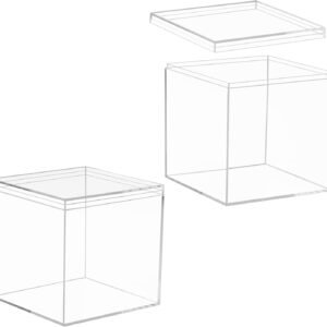 oem/odm large acrylic box clear display box with lid transparent square cube storage organizer containers for easter,wedding,birthday gift wholesale supplier & factory