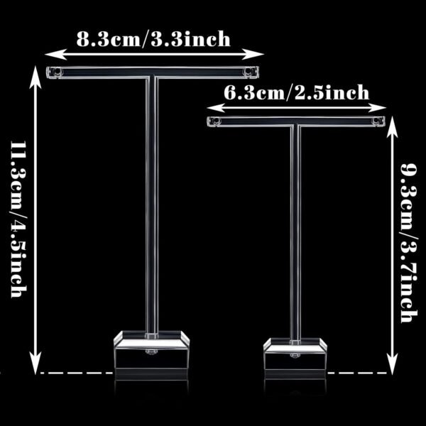 oem/odm acrylic earrings display holder t-bar earrings stand holder tree stand countertop hanging jewelry organizer for necklaces bracelet wholesale supplier & factory