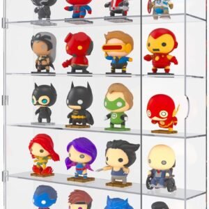 oem/odm svenjbb acrylic display case compatible with funko pop! 4 inch figurines, dustproof display cabinet box for figures and collecibles, 5 tiers wholesale supplier & factory
