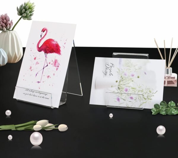 oem/odm trophable 6 pack acrylic book stand thickened clear book display easel holder for displaying tablets newspaper magazines notebooks textbooks cds (clear-small) wholesale supplier & factory