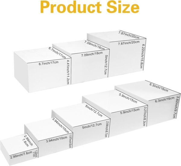 oem/odm 8 pack acrylic risers for display acrylic display nesting cubes hollow bottoms display stand acrylic cube boxes acrylic decorative stand for cosmetics jewelry display wholesale supplier & factory