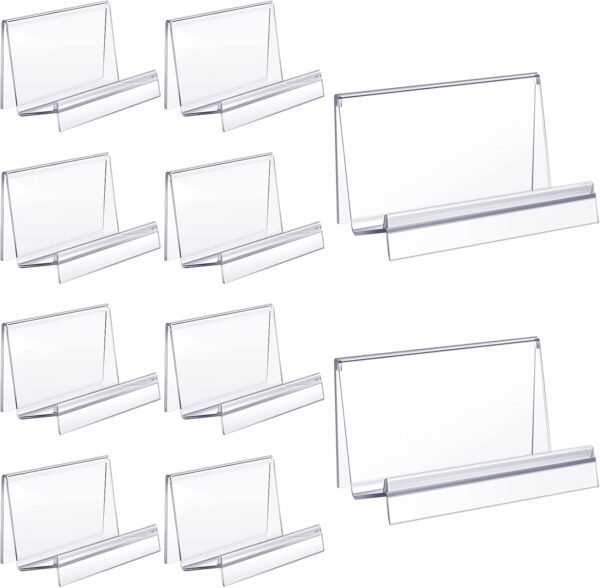 oem/odm qunclay clear acrylic purse display stand wallet stand glasses holder and card holder clutches organizer for bag phone cards cosmetic store business, 5.5 x 3.3 x 3 inches (10 pcs) wholesale supplier & factory