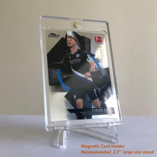 oem/odm thickened version 24 packs card stands sports card holder, card display stand for display graded card challenge medals casino chips, 2.3 inch tall, clear wholesale supplier & factory