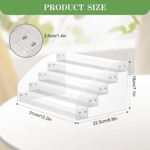 oem/odm 5 tier greeting card display rack, clear acrylic sticker display stand for vendors retail display photo stand for counter tabletop display supplies wholesale supplier & factory