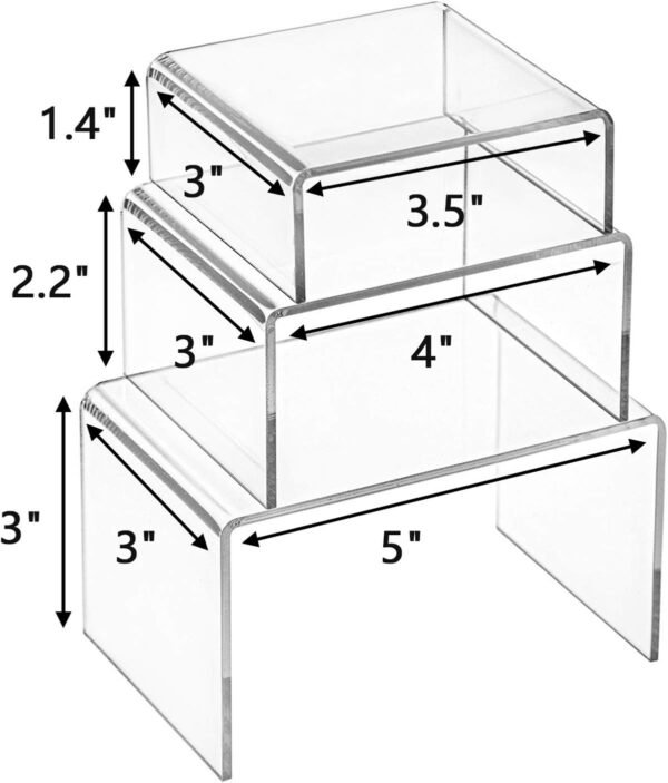 oem/odm hedume set of 9 clear acrylic display risers for figures, buffets, cupcakes and jewelry display stands wholesale supplier & factory