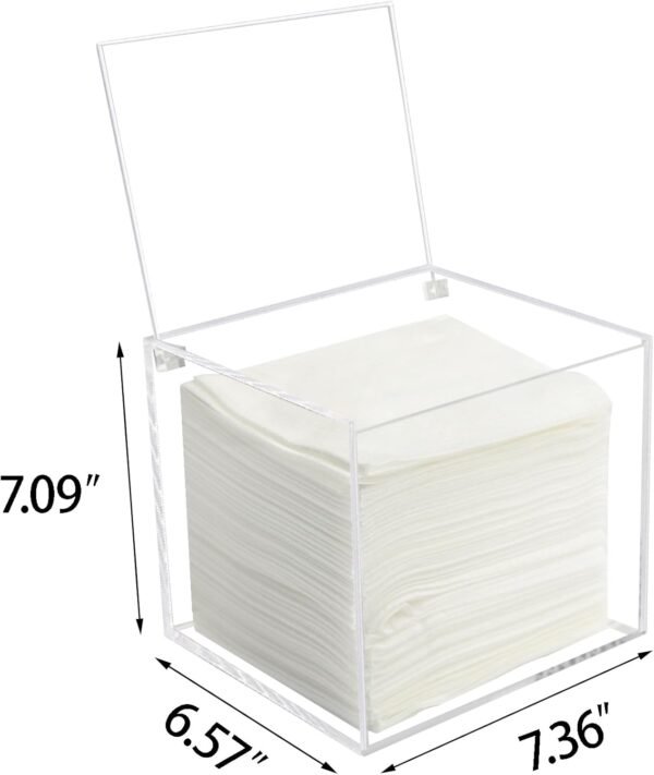 oem/odm disposable face towel storage box compatible with facial towel xl, acrylic disposable face towelette holder container, clear wholesale supplier & factory