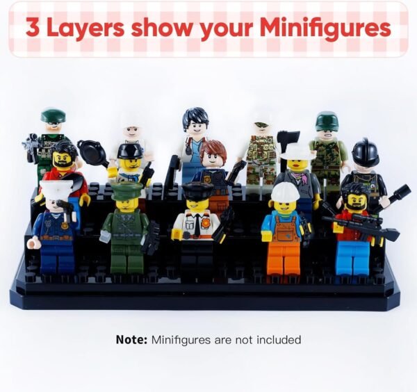 oem/odm medium-sized miniature display case for figures, 2 pack building block display cases for collectibles, acrylic display storage box, gift for action figure & miniatures toys lovers wholesale supplier & factory