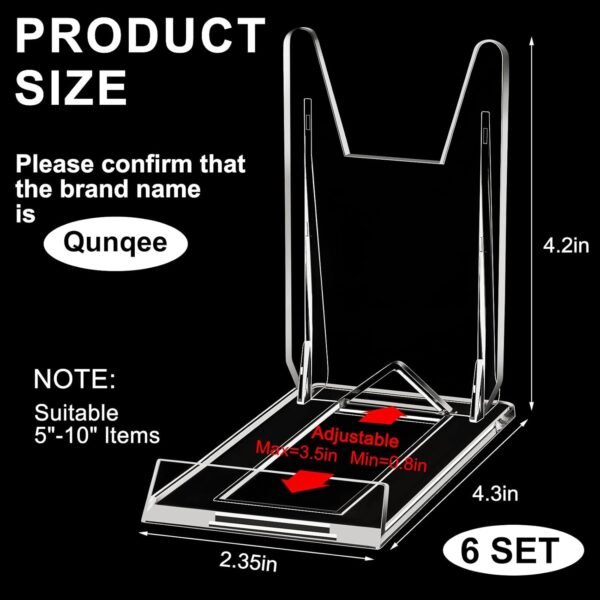oem/odm 6 packs adjustable purse display stand clear acrylic handbag stand holder for wallet purses handbag bag jewelry display organizer for party weddings home decoration birthdays wholesale supplier & factory