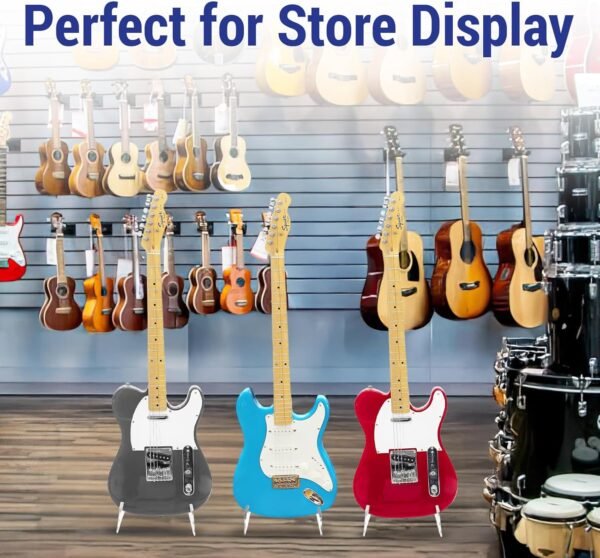 oem/odm victory clear acrylic electric guitar stand - heavy duty 1/4" thick - easy display setup & foldable for travel - travel bass stands floor - acoustic guitar accessories for beginners - 1 pack wholesale supplier & factory