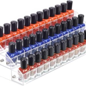 oem/odm 3 packs clear nail polish organizer holder shelf rack, acrylic display stand for sunglasses paint essential oils, makeup holder, nail poliahes storage to 36 bottles (fit 1-2oz bottles) wholesale supplier & factory