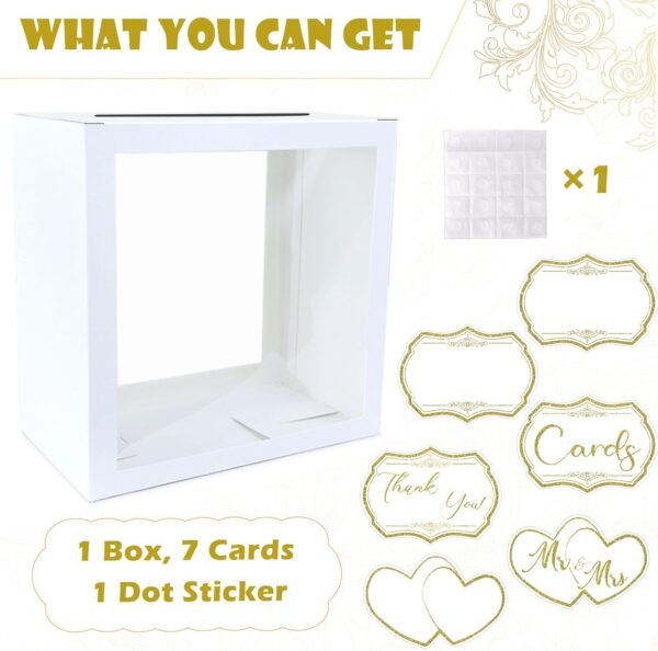 oem/odm white card box, gift card box holder clear card box for wedding receptions, retirements, birthdays party, bridal & baby showers, anniversaries wholesale supplier & factory