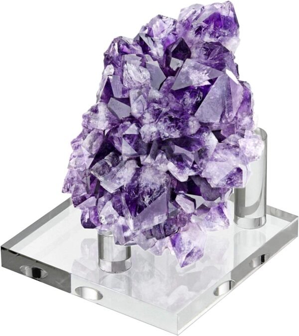 oem/odm hipiwe clear acrylic display stand - three-peg display easel stands for fossil coral geodes rock mineral agate small collectibles, set of 4 wholesale supplier & factory