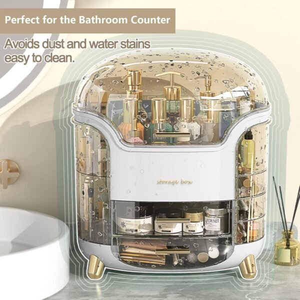 oem/odm upgrade large makeup organizer countertop vanity case skin care cosmetic storage box bathroom counter perfume skincare organizers make up caddy gift for women girls clear design easy visibility wholesale supplier & factory