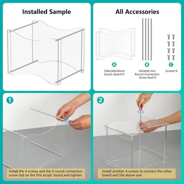 oem/odm maxgear modern acrylic hanging file organizer, large (13.3 x 10.9 x 9.9 inches), clear, office products wholesale supplier & factory
