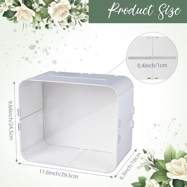 oem/odm ourwarm white wedding card box for reception, wooden gift card box with acrylic window, wedding envelope money wedding card boxes for baby shower birthday graduation party wedding decorations wholesale supplier & factory