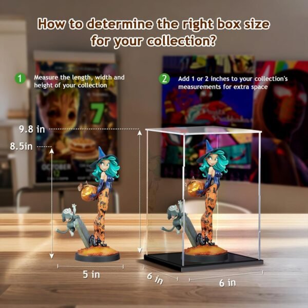 oem/odm clear acrylic display case for collectibles assemble doll display case alternative showcase for lego action figures model statues home storage (6x6x10 inch; 15x15x25 cm) wholesale supplier & factory