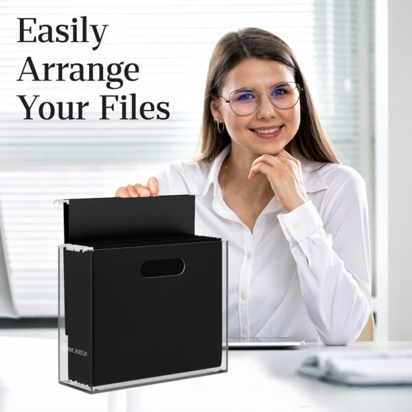 oem/odm file organizer for desk - this acrylic storage box is great for office organization - its modern acrylic magazine holder makes a great gift for home/work space wholesale supplier & factory