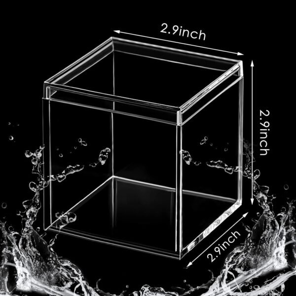 oem/odm juexica 12 pcs clear acrylic plastic small acrylic box with lid decorative storage box jewelry display mini clear container for home candy pill tiny jewelry(square,3 x 3 x 3) wholesale supplier & factory