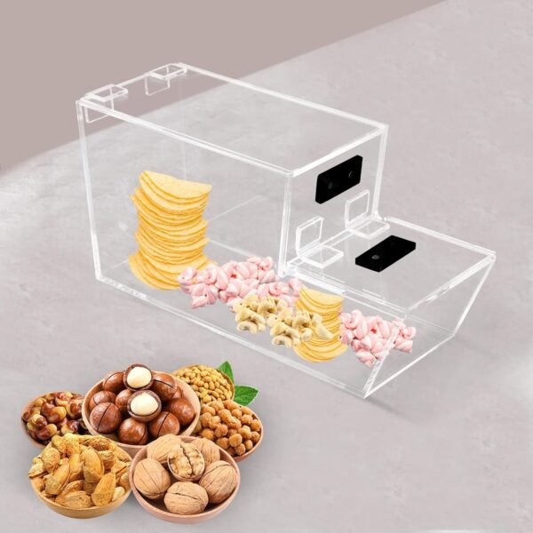 oem/odm acrylic candy bin stackable candy dispenser box clear candy display bin dry food snacks storage container mini bulk candy bin for restaurants candy retail store, 10.8 * 3.7 * 5.3in wholesale supplier & factory