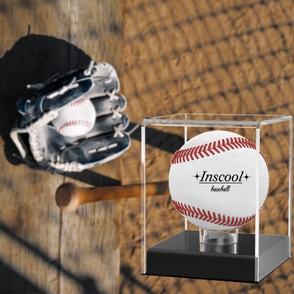 oem/odm acrylic baseball display case, uv protected clear display cube, memorabilia baseball case (rounded base) wholesale supplier & factory