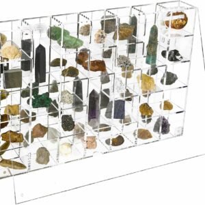 oem/odm adjustable acrylic display case clear wall mounted or desktop 35 room storage cabinet organizer for collectibles, figures, rock collection, with mirrored & lid… wholesale supplier & factory