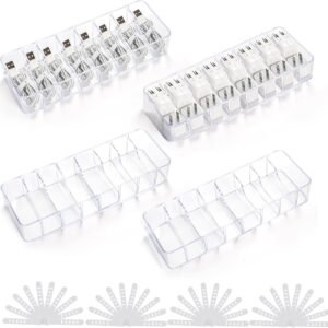 oem/odm foraineam 4 pack charger cord organizer cable management box with 40 wire ties, clear plastic power cord storage case, electronics cable organizer for desk drawer, home office supplies storage wholesale supplier & factory