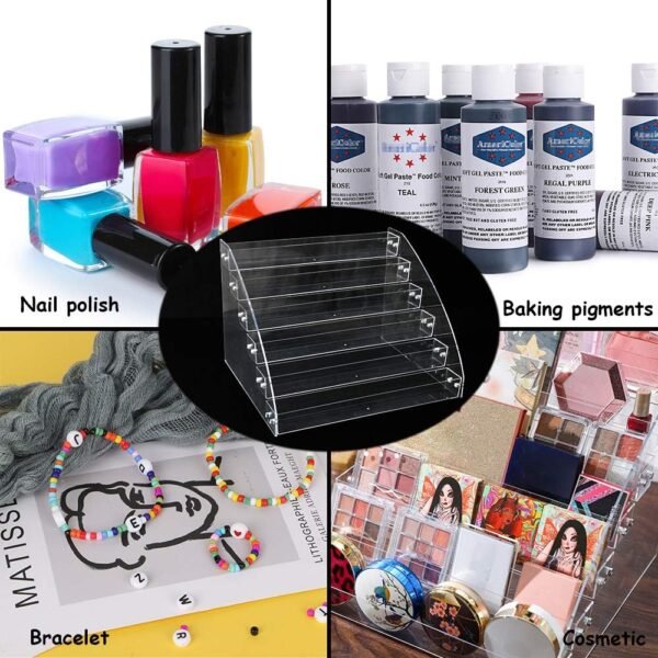 oem/odm yebeauty clear nail polish display holder organizer, 6 layers acrylic organizer storage tray rack stand holder for cosmetic eyeglasses lash display wholesale supplier & factory