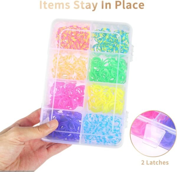 oem/odm quefe 2 pack 8 grids bead organizers and storage, plastic organizer box with removable dividers tackle box organizer for candies snacks electronics jewelry small parts wholesale supplier & factory