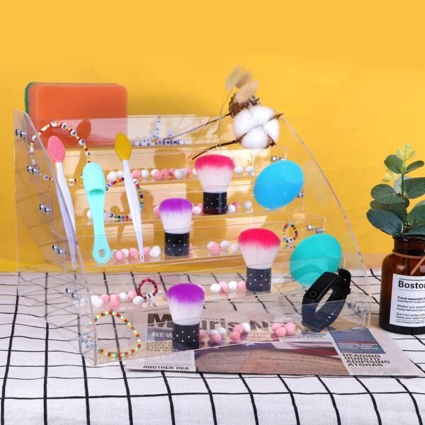 oem/odm yebeauty clear nail polish display holder organizer, 6 layers acrylic organizer storage tray rack stand holder for cosmetic eyeglasses lash display wholesale supplier & factory