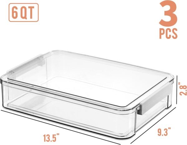 oem/odm citylife 3 pcs 9 x 13 plastic storage bins with lids and latches, portable art supply storage organizer, paper storage box for organizing a4 paper, letters, documents, art supplies, and crafts wholesale supplier & factory