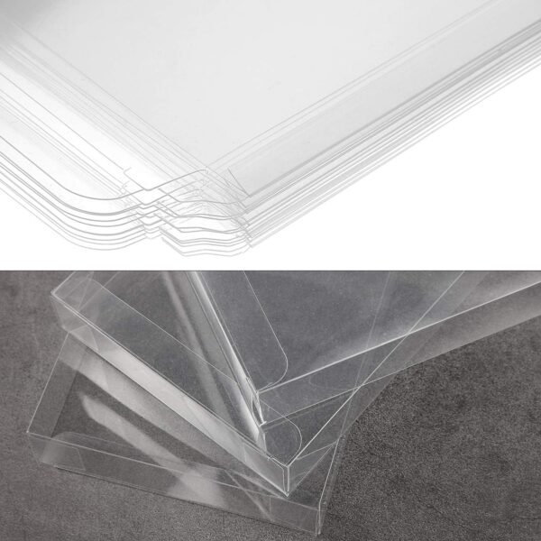 oem/odm 50 pack clear plastic transparent crystal boxes greeting card photo storage cases fold design protects boxes (a2: 4.53 x 1.02 x 5.91 inch) wholesale supplier & factory