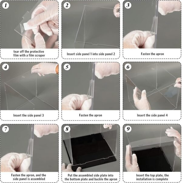 oem/odm clear self-assembly acrylic display case transparent dust proof protection showcase for figurine collectibles figures basketball(6 x 6 x 6 inch) wholesale supplier & factory