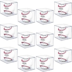 oem/odm baseball display case 12 pack, uv protected acrylic square baseball holder, clear cube autograph memorabilia ball display cases, official size baseball display box wholesale supplier & factory