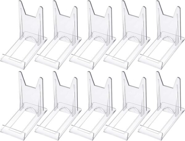 oem/odm zonon acrylic plate stands plastic display holders picture plate holders clear mini easels stands to display pictures for home office supplies festival party decoration(10 pieces) wholesale supplier & factory