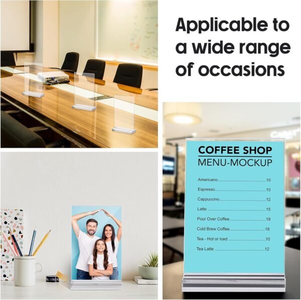 oem/odm tuanse 30 packs 4 x 6 inch acrylic sign holder acrylic stands for display clear table menu display stand standing menu flyer holder double sided clear sign for office store restaurant meetings wholesale supplier & factory