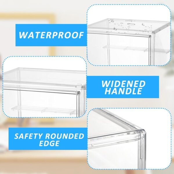 oem/odm 2pcs extra large 5 tiers clear display case for figures, acrylic storage organizers box with magnetic door, acrylic dustproof showcase for collectibles action figure collectibles wholesale supplier & factory