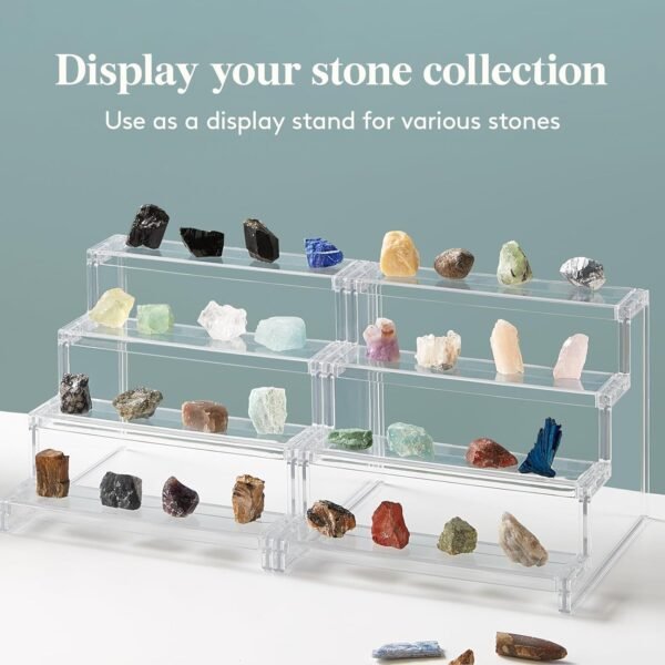 oem/odm lifewit 4 tier clear display risers stand, plastic organizers for figures, cupcake, perfume, dessert, desktop display stand for organize and decoration wholesale supplier & factory