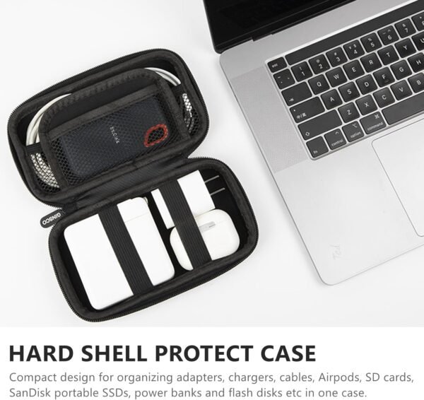oem/odm ginsco hard shell protection case electronic accessories organizer pouch for macbook air/pro charger adapter cables power bank, for sandisk portable ssd flash disk sd card,compact travel tech case wholesale supplier & factory