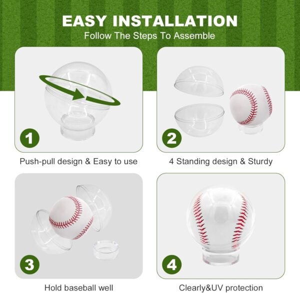 oem/odm baseball display case - 10 pcs acrylic clear holder, autograph memorabilia storage box, small stand for official size ball wholesale supplier & factory