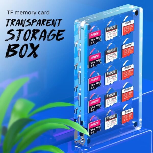 oem/odm 15 slot transparent magnetic closure tf card case, micro sd card holder, display box - f15tf wholesale supplier & factory