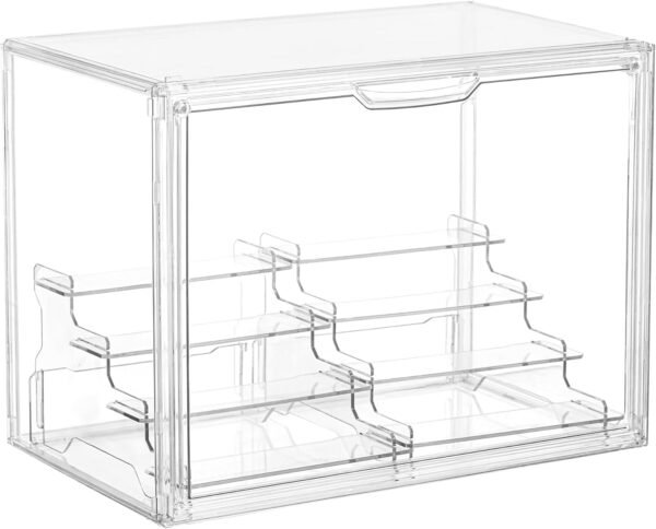 oem/odm acrylic display case with display risers stands figure display case with magnetic door for collectibles mini figure popmart acrylic collectibles showcase wholesale supplier & factory