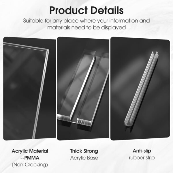 oem/odm maxgear acrylic sign holder 8.5 x 11 inches 1 pack, double sided plastic display stands table top acrylic frame, clear paper holder menu flyer stand for stores, restaurants, hotels, office wholesale supplier & factory