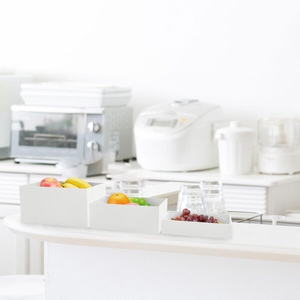 oem/odm 3 pack white buffet food risers, step 12” 11”10” large size acrylic cube box display for dessert table display set food drink collectibles jewelry figures, display stands for retail vendor events,5 side, rectangle wholesale supplier & factory