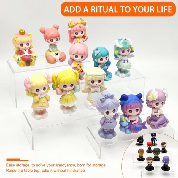 oem/odm 8 pcs acrylic display risers(8.5",8",7.5",7") ,clear product stand,cupcakes holder dessert display transparent showcase stands, candy bar risers, acrylic lifts display for figures wholesale supplier & factory