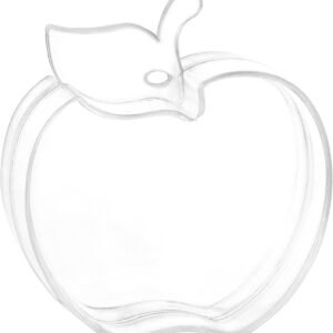 oem/odm apple shaped acrylic candy boxes - 12 pack - 2.95"x2.28"x1.02" - perfect for weddings, birthdays, party favors and gifts | cute clear plastic containers | clear fillable ornaments crafts decorations wholesale supplier & factory